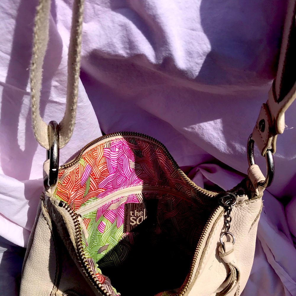 Sak crossbody, cream colore leather purse - Picture 2 of 2